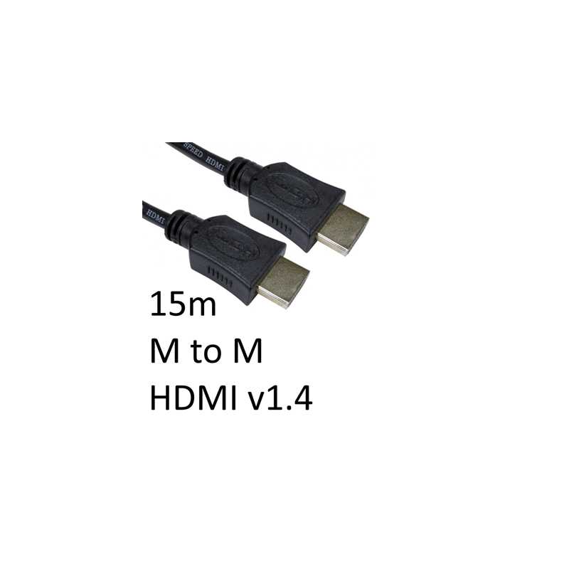 HDMI 1.4 (M) to HDMI 1.4 (M) 15m Black OEM Display Cable
