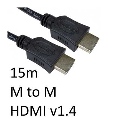 HDMI 1.4 (M) to HDMI 1.4 (M) 15m Black OEM Display Cable