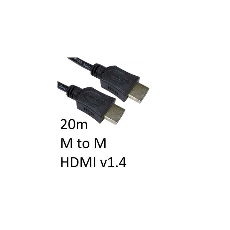 HDMI 1.4 (M) to HDMI 1.4 (M) 20m Black OEM Display Cable