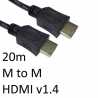 HDMI 1.4 (M) to HDMI 1.4 (M) 20m Black OEM Display Cable