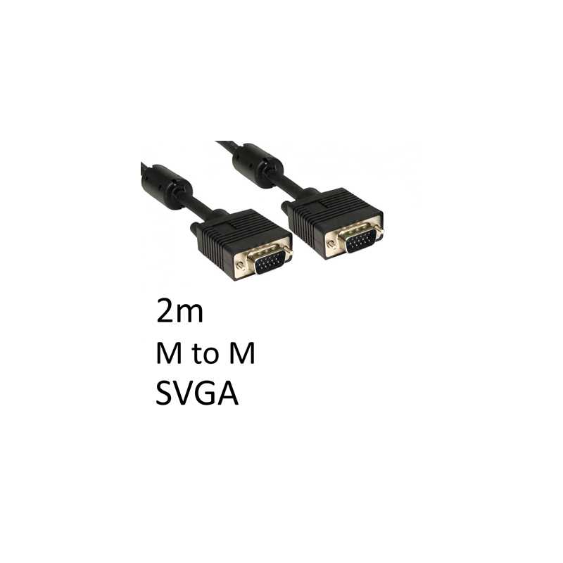 SVGA (M) to SVGA (M) 2m Black OEM Display Cable