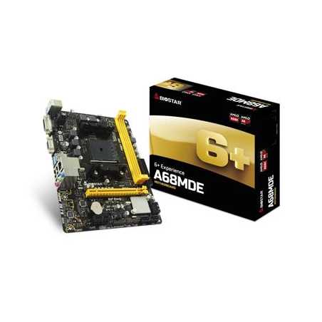 Biostar A68MDE AMD Socket FM2+ Micro ATX DDR3 D-SUB/DVI-D USB 3.1 Motherboard
