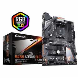 Gigabyte B450 AORUS Elite AMD Socket AM4 ATX DDR4 DVI-D/HDMI Dual M.2 RGB Motherboard