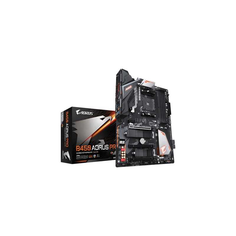 Gigabyte B450 AORUS PRO AMD Socket AM4 ATX DVI-D/HDMI DDR4 USB C 3.1 Motherboard