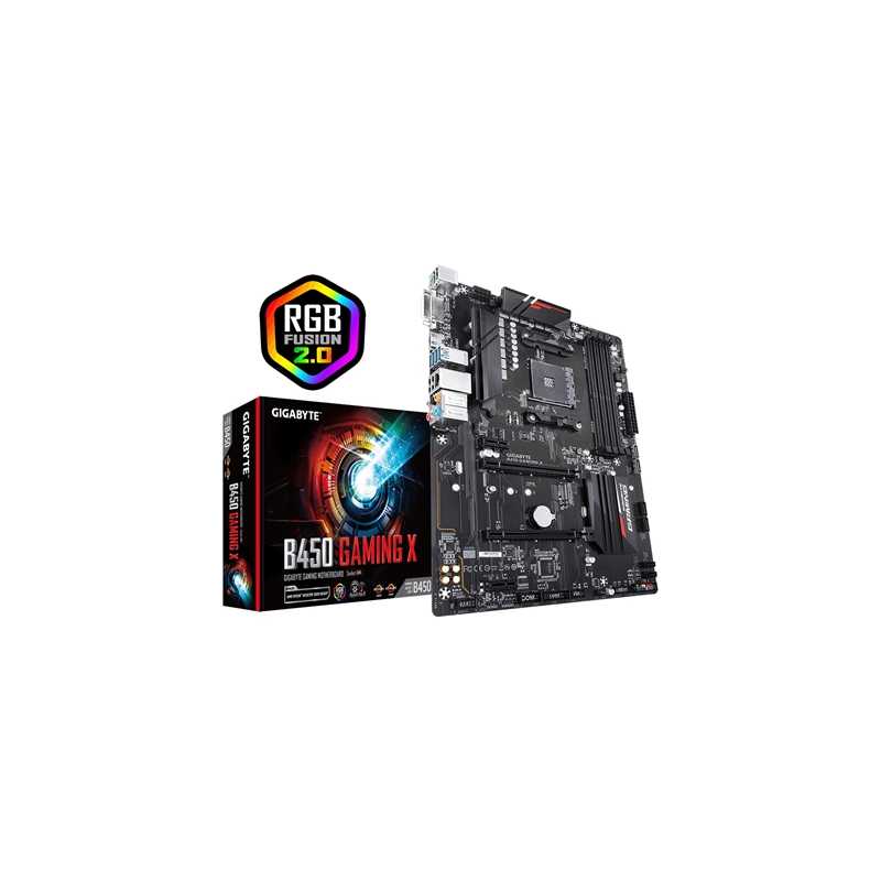 Gigabyte B450 Gaming X AMD Socket AM4 ATX DDR4 DVI-D/HDMI M.2 Motherboard