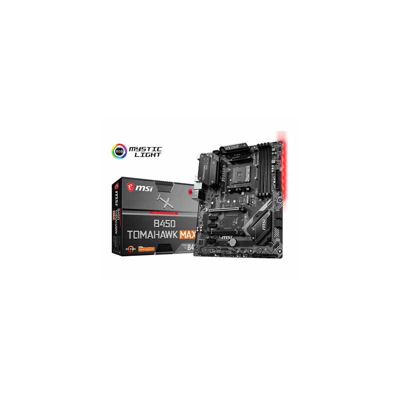 MSI B450 TOMAHAWK MAX AMD Socket AM4 ATX DDR4 DVI-D/HDMI USB C 3.2 M.2 Motherboard