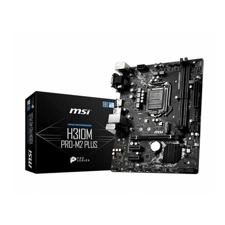 MSI H310M PRO-M2 PLUS Intel Socket 1151 DDR4 VGA/HDMI/DVI-D Micro ATX USB 3.1 M.2 Motherboard