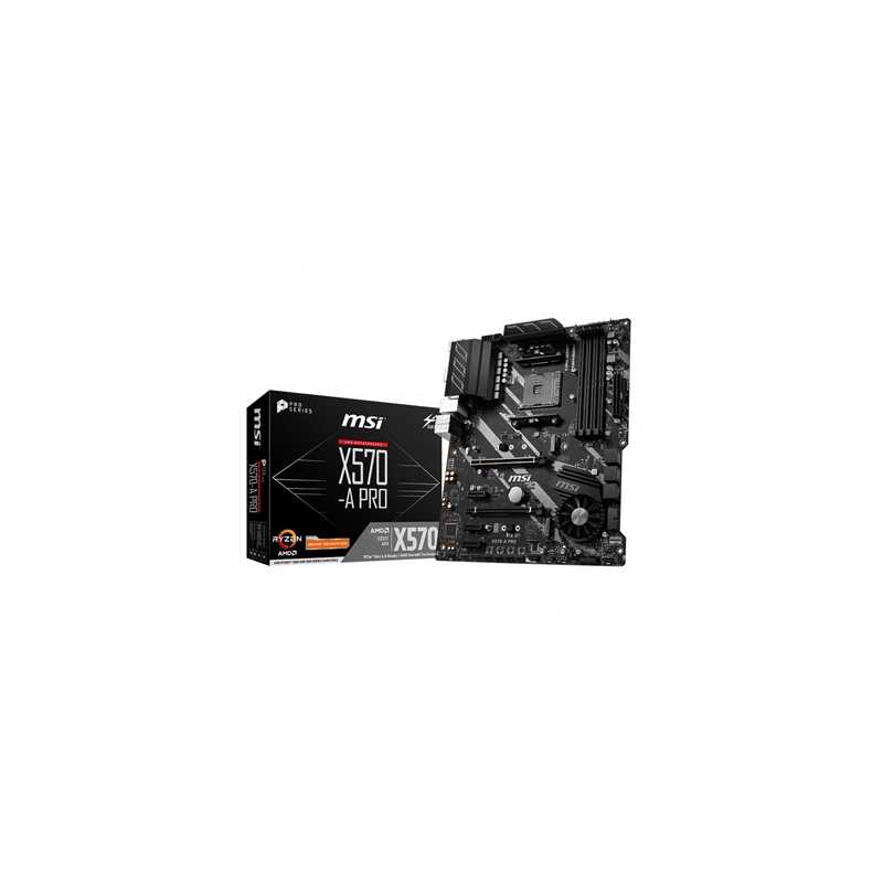 MSI X570-A PRO AMD Socket AM4 ATX DDR4 HDMI Double M.2 USB C 3.2 Gen2 Motherboard