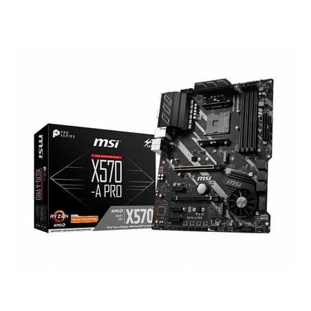MSI X570-A PRO AMD Socket AM4 ATX DDR4 HDMI Double M.2 USB C 3.2 Gen2 Motherboard