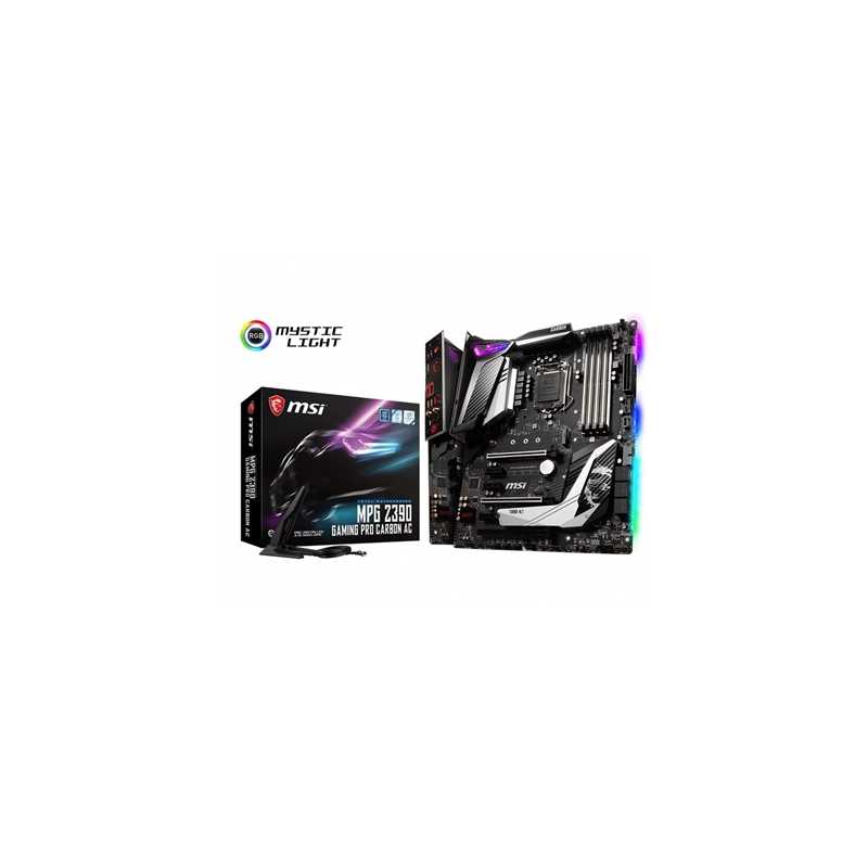 MSI MPG Z390 GAMING PRO CARBON AC Intel Socket 1151 DDR4 HDMI/DisplayPort ATX USB C 3.2 WiFi RGB M.2 Motherboard