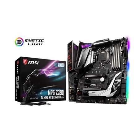 MSI MPG Z390 GAMING PRO CARBON AC Intel Socket 1151 DDR4 HDMI/DisplayPort ATX USB C 3.2 WiFi RGB M.2 Motherboard