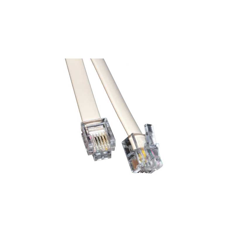 RJ11 (M) to RJ11 (M) 10m White OEM Cable RJ11 (M) to RJ11 (M) 10m White OEM Cable