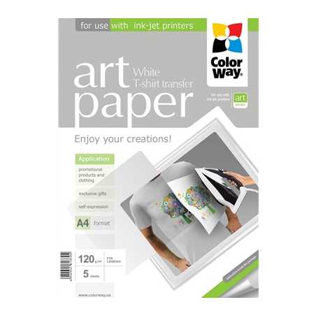 ColorWay Art T-shirt transfer Paper Light 120g/m A4 5 Sheets