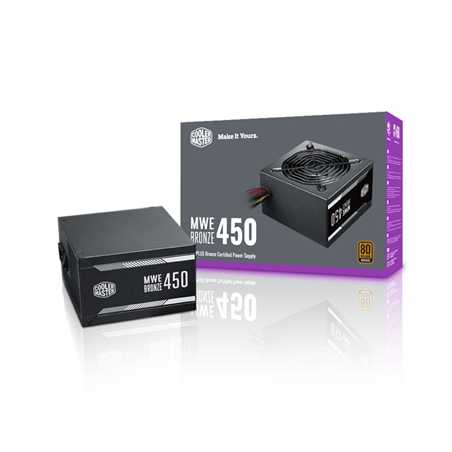 Cooler Master MWE 450W 120mm Silencio Fan 80 PLUS Bronze PSU