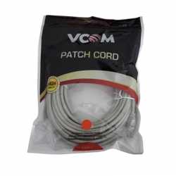 VCOM RJ45 (M) to RJ45 (M) CAT5e 10m Grey Retail Packaged Moulded Network Cable