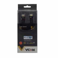 VCOM HDMI 1.4 (M) to HDMI 1.4 (M) 3m Black Nylon Braided Retail Packaged Display Cable