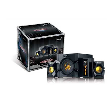 Genius GX Gaming SW-G 2.1 3000 Black & Gold Gaming Speaker System