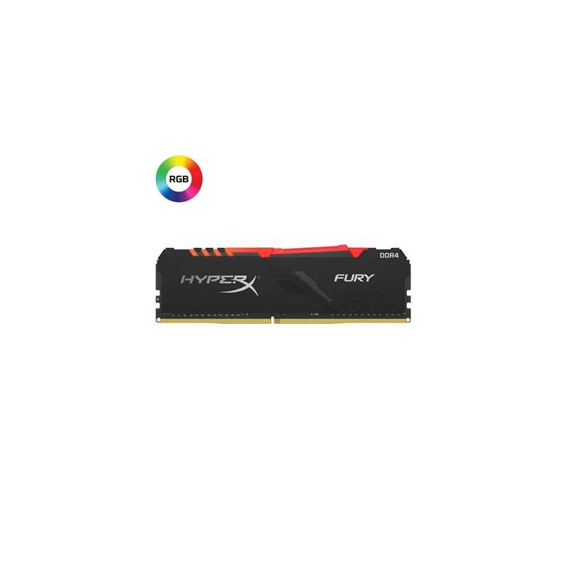 Kingston HyperX Fury RGB 8GB Black Heatsink (1 x 8GB) DDR4 3200MHz DIMM System Memory