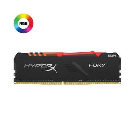 Kingston HyperX Fury RGB 8GB Black Heatsink (1 x 8GB) DDR4 3200MHz DIMM System Memory