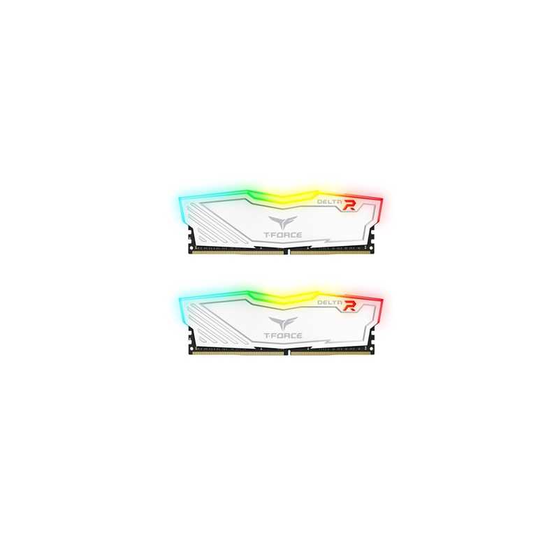 Team DELTA RGB 8GB White Heatsink with RGB LEDs (2 x 4GB) DDR4 2666MHz DIMM System Memory