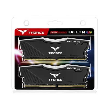 Team DELTA RGB 16GB Black Heatsink with RGB LEDs (2 x 8GB) DDR4 2666MHz DIMM System Memory