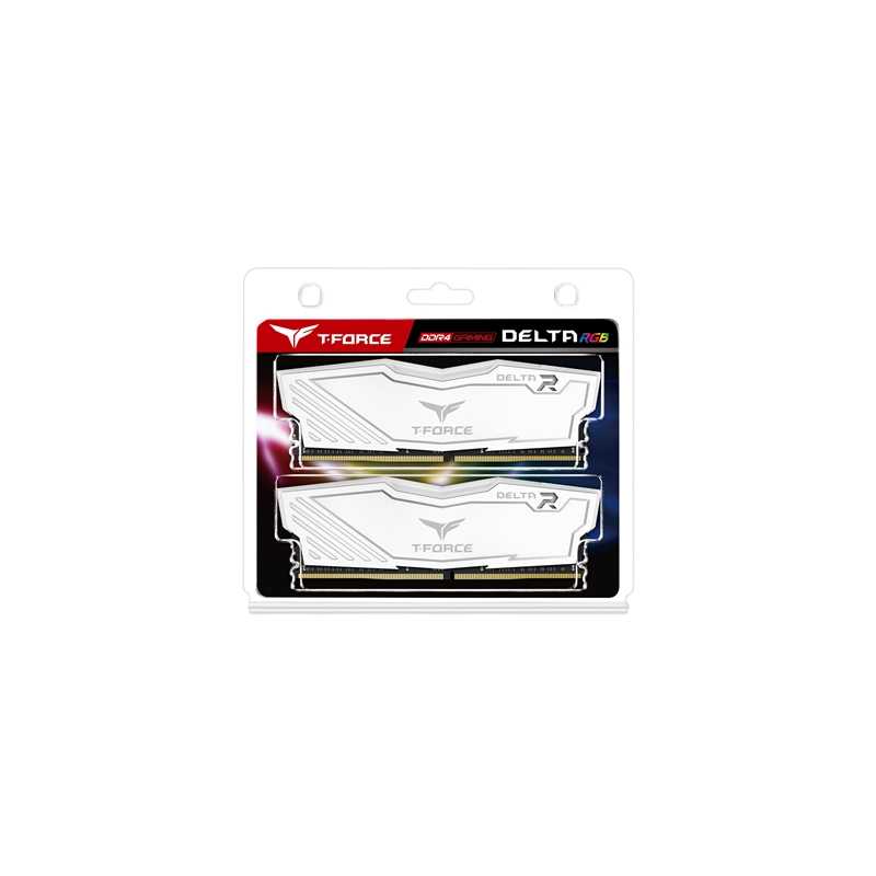 Team DELTA RGB 16GB White Heatsink with RGB LEDs (2 x 8GB) DDR4 2666MHz DIMM System Memory