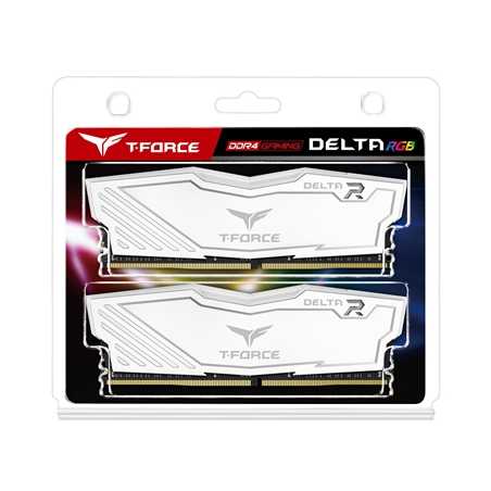 Team DELTA RGB 16GB White Heatsink with RGB LEDs (2 x 8GB) DDR4 2666MHz DIMM System Memory