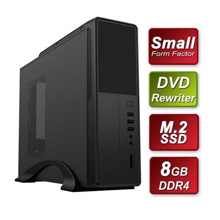 Small Form Factor AMD A10-9700 3.5GHz Quad Core 8GB RAM 256GB M.2 SSD w Wireless Network Card - Pre-Built System