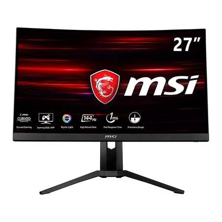 MSI Optix MAG271CQR 27" Full HD 144Hz 1ms FreeSync HDMI/Display Port Curved Gaming Monitor with RGB Mystic Light