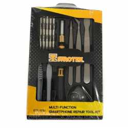 Sprotek Mobile Screen Repair Toolkit - 18 Piece Screwdriver set, prying tool, suction cups, SIM Card ejection tool