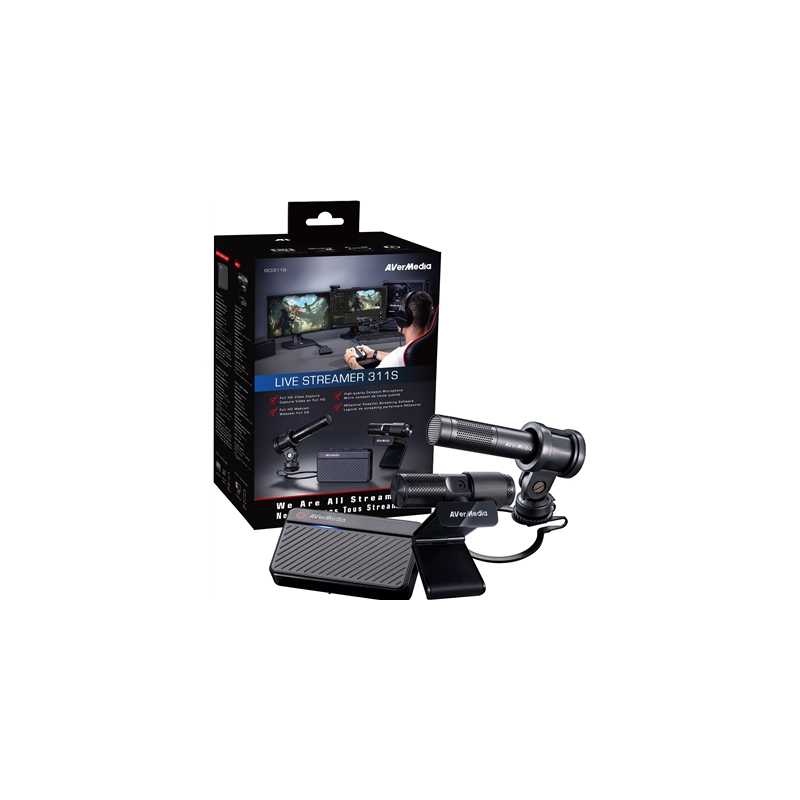 AVerMedia BO311S Live Streamer 311S Full Streaming Starter Kit (Webcam, Mic and Capture Device)