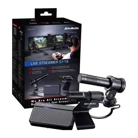 AVerMedia BO311S Live Streamer 311S Full Streaming Starter Kit (Webcam, Mic and Capture Device)