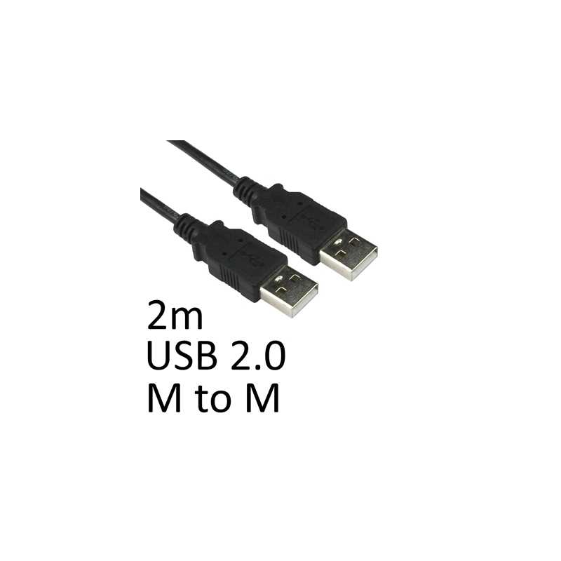 USB 2.0 A (M) to USB 2.0 A (M) 2m Black OEM Data Cable