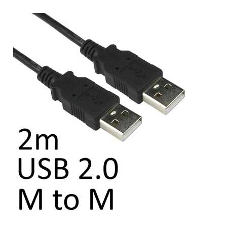 USB 2.0 A (M) to USB 2.0 A (M) 2m Black OEM Data Cable