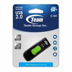 Team C141 64GB USB 2.0 Green USB Flash Drive