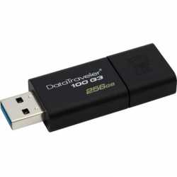 Kingston DataTraveler 100 G3 256GB USB 3.0 Black USB Flash Drive