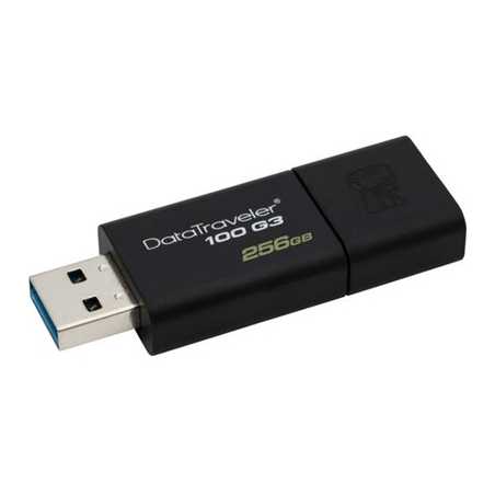 Kingston DataTraveler 100 G3 256GB USB 3.0 Black USB Flash Drive