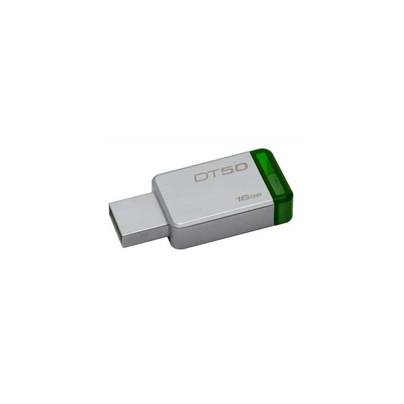 Kingston DataTraveler 50 16GB USB 3.0/3.1 Silver and Green USB Flash Drive
