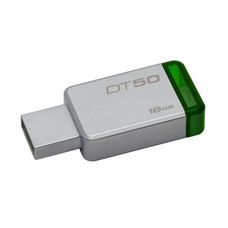 Kingston DataTraveler 50 16GB USB 3.0/3.1 Silver and Green USB Flash Drive