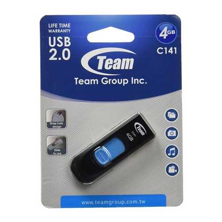 Team C141 4GB USB 2.0 Blue USB Flash Drive