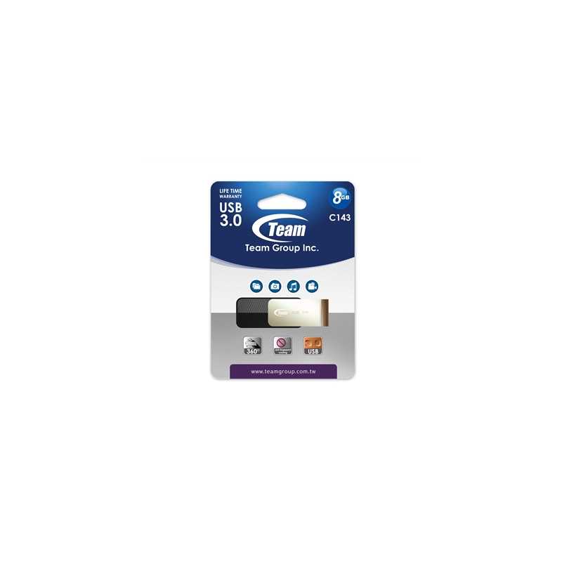 Team Color Series C143 8GB USB 3.0 Black USB Flash Drive Team Color Series C143 8GB USB 3.0 Black USB Flash Drive