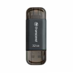 Transcend JetDrive 32GB USB 3.1 and Lightning Black OTG USB Flash Drive for iPhone and iPad