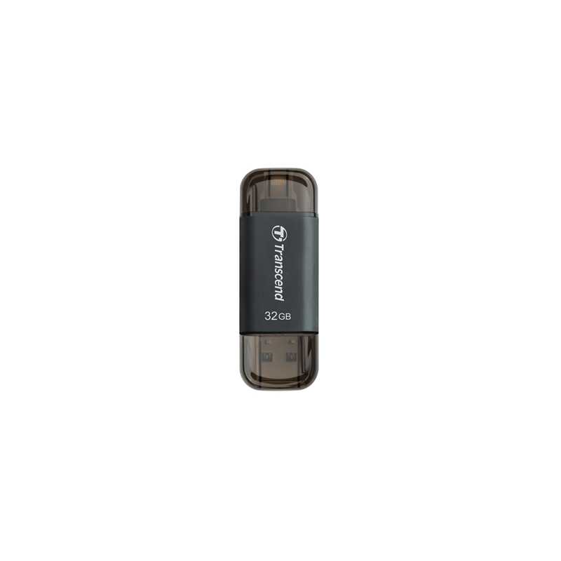 Transcend JetDrive 32GB USB 3.1 and Lightning Black OTG USB Flash Drive for iPhone and iPad