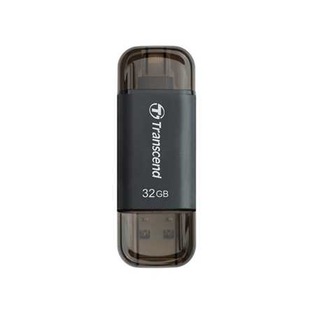 Transcend JetDrive 32GB USB 3.1 and Lightning Black OTG USB Flash Drive for iPhone and iPad