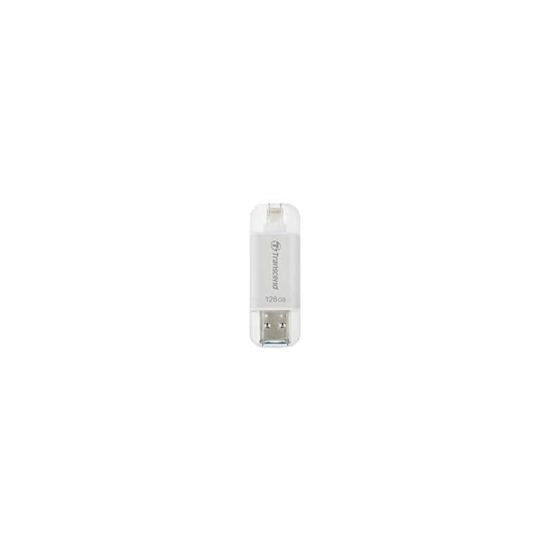 Transcend JetDrive 128GB USB 3.1 Silver USB Flash Drive for iPhone and IPad