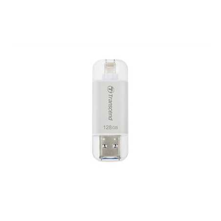 Transcend JetDrive 128GB USB 3.1 Silver USB Flash Drive for iPhone and IPad