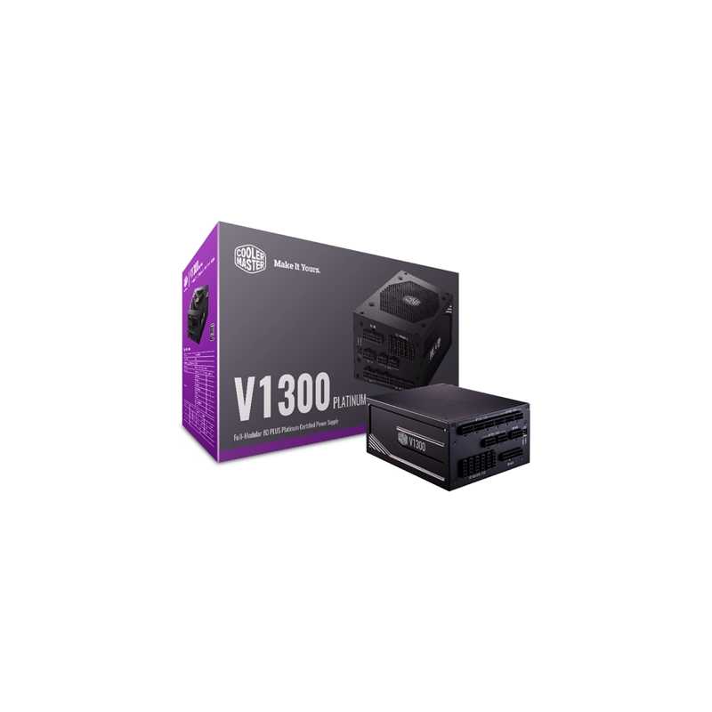 Cooler Master V1300 Platinum 1300W 135mm Double Ball Bearing Fan 80 PLUS Platinum Fully Modular PSU