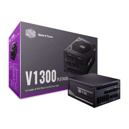 Cooler Master V1300 Platinum 1300W 135mm Double Ball Bearing Fan 80 PLUS Platinum Fully Modular PSU