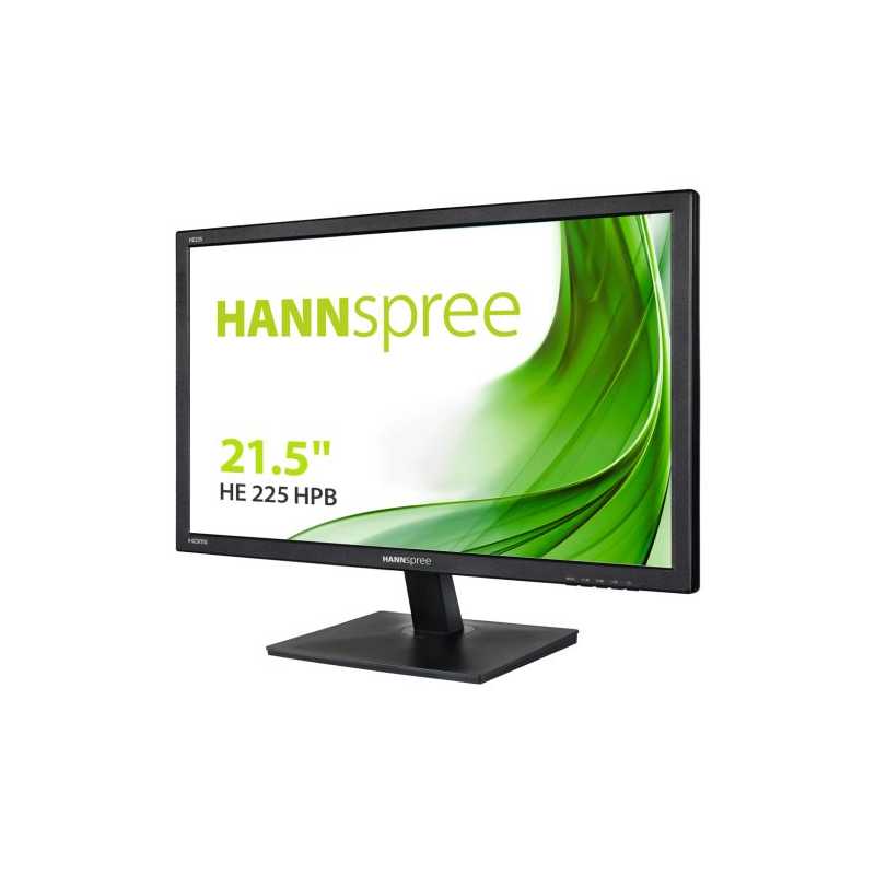 Hanns G 21.5" Monitor (HE 225 HPB), 1920 x 1080, 6.5ms, VGA, HDMI, Speakers, VESA