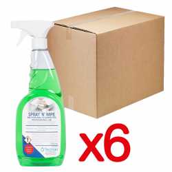 Tecman Spray and Wipe Bactericidal Surface Cleaner 750ml Trigger Spray Box of 6